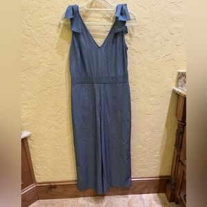 Cremieux pantsuit. Blue and white Striped. Size 6